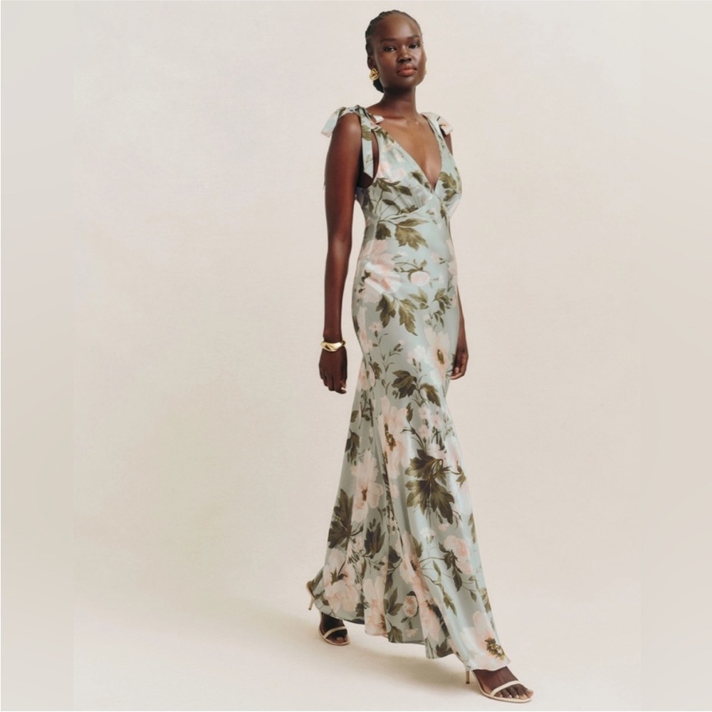 Reformation Pernille Silk Dress Size Small in Fauna